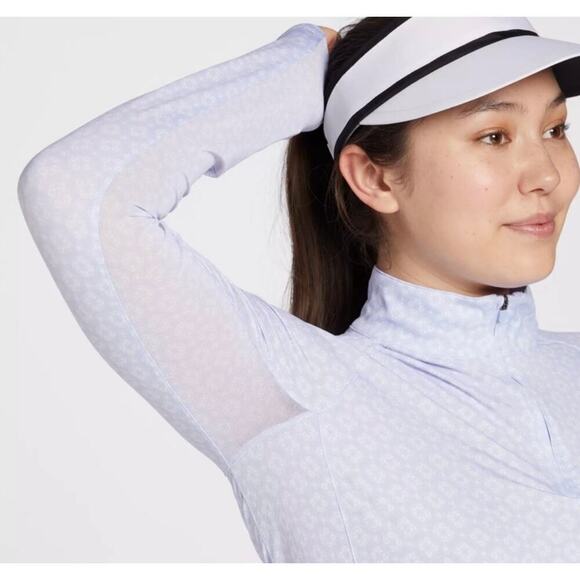 Women's Walter Hagen P 11 1/4 Zip Golf Pullover Top - Geo Crisp Peri - Sz L, NWT - Picture 5 of 13